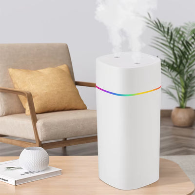 USB Cool Mist Sprayer Portable 600Ml Electric Air Humidifier Aroma Oil Diffuser with Colorful Night Light for Home Car