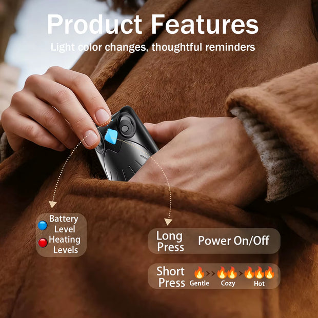 14000 Mah Portable Hand Heater, Suitable for Camping, Skiing, Hunting Equipment, Holiday Gifts for Women and Men