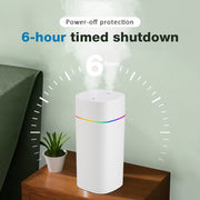 USB Cool Mist Sprayer Portable 600Ml Electric Air Humidifier Aroma Oil Diffuser with Colorful Night Light for Home Car