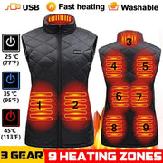 Women Heating Vest Autumn and Winter Cotton Vest USB Infrared Electric Heating Suit Women Flexible Thermal Winter Warm Jacket
