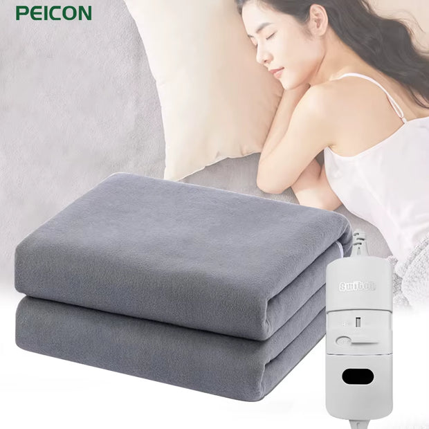 Electric Heating Blanket with Automatic Thermostat - Double Body Warmer Mattress Pad, EU Plug 220V
