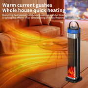 Smart Electric Patio Heater with PTC Ceramic Technology, Humidifier Function, and Simulated Flame for Indoor and Outdoor Use