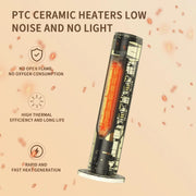 Ceramic PTC Vertical Heating Fan - 2000W Fast-Heating Room Space Heater (110V/220V-240V)