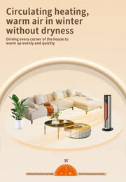 Ceramic PTC Vertical Heating Fan - 2000W Fast-Heating Room Space Heater (110V/220V-240V)