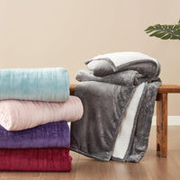 Heated Blanket Electric Blanket Throw - Heating Blanket with 6 Heating Levels & 10 Hours Auto Off, Soft Cozy Sherpa Washable Blanket with Fast Heating, 50 X 60 Inches, Grey