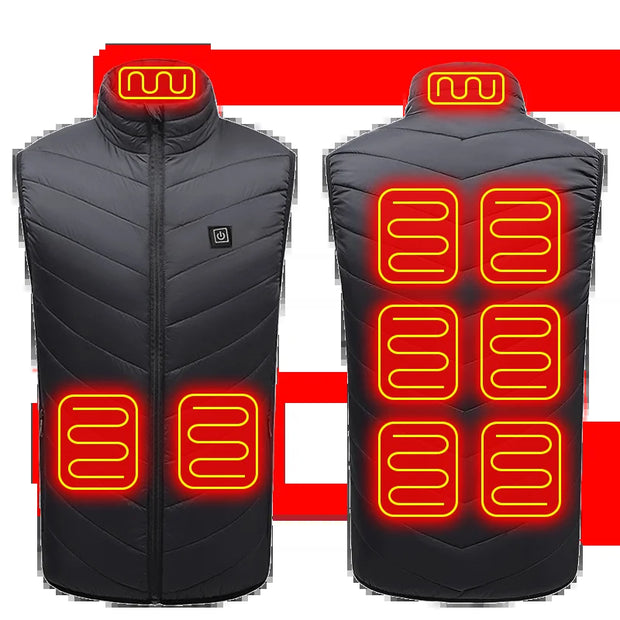 21 Heated Vest Zones Electric Heated Jackets Men Women Sportswear Heated Coat Graphene Heat Coat USB Heating Jacket for Camping