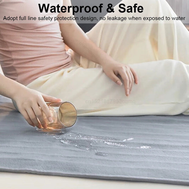 220V Electric Heating Blanket with Automatic Thermostat - Thick Thermal Mattress Warmer for Comfortable Room Use