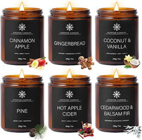 6 Pack Winter Candles for Home Scented, Aromatherapy Candles Gift for Women Men, 42Oz 300 Hour Long Lasting Candle, Winter Candle Gift for Holiday, Gifts for Birthday, Valentine'S Day