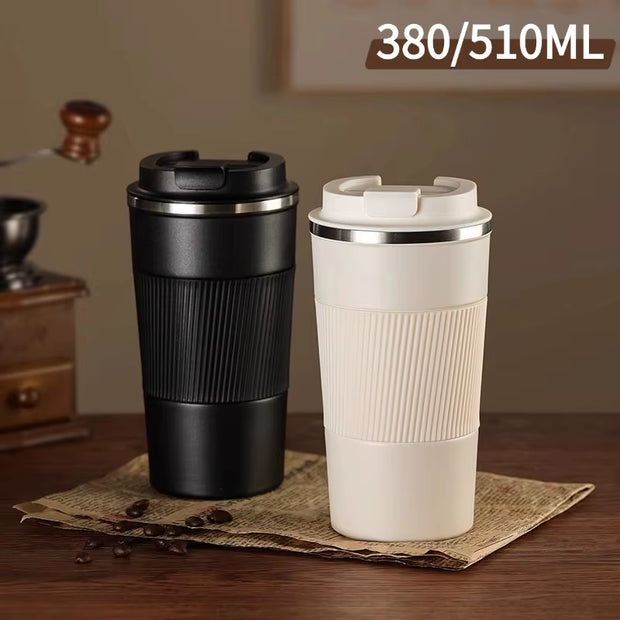 304 Stainless 500Ml Steel Vacuum Insulated Water Bottle anti Slip Coffee Mug Thermal Mug Portable Bottle Office Gift Set