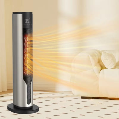 Ceramic PTC Vertical Heating Fan - 2000W Fast-Heating Room Space Heater (110V/220V-240V)
