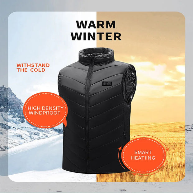 21 Heated Vest Zones Electric Heated Jackets Men Women Sportswear Heated Coat Graphene Heat Coat USB Heating Jacket for Camping
