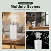 USB Cool Mist Sprayer Portable 600Ml Electric Air Humidifier Aroma Oil Diffuser with Colorful Night Light for Home Car