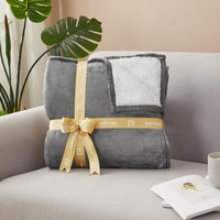 Heated Blanket Electric Blanket Throw - Heating Blanket with 6 Heating Levels & 10 Hours Auto Off, Soft Cozy Sherpa Washable Blanket with Fast Heating, 50 X 60 Inches, Grey