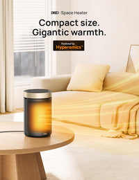 Space Heater, Portable Electric Heaters for Indoor Use with Thermostat and Remote, 2024 Upgraded, Digital Display, 12H Timer, 5 Mode, 1500W PTC Ceramic Fast Safety Heat for Office Bedroom Home