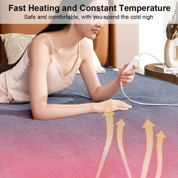 Electric Heating Blanket with Automatic Thermostat - Double Body Warmer Mattress Pad, EU Plug 220V