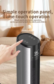 Ceramic PTC Vertical Heating Fan - 2000W Fast-Heating Room Space Heater (110V/220V-240V)