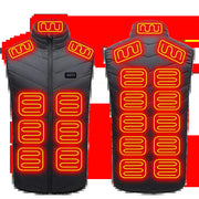 21 Heated Vest Zones Electric Heated Jackets Men Women Sportswear Heated Coat Graphene Heat Coat USB Heating Jacket for Camping