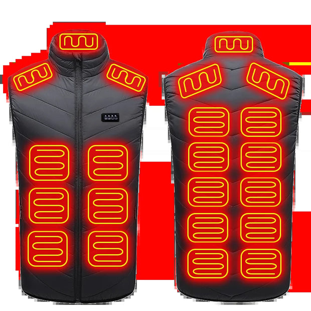 21 Heated Vest Zones Electric Heated Jackets Men Women Sportswear Heated Coat Graphene Heat Coat USB Heating Jacket for Camping