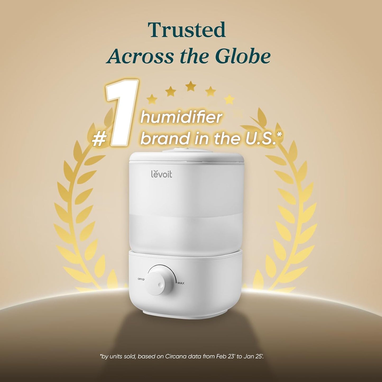 Top Fill Humidifiers for Bedroom, 2.5L Tank for Large Room, Easy to Fill & Clean, 28Db Quiet Cool Mist Air Humidifier for Home Baby Nursery & Plants, Auto Shut-Off and Bpa-Free for Safety, 25H